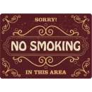 Metallschild "No Smoking (h)"